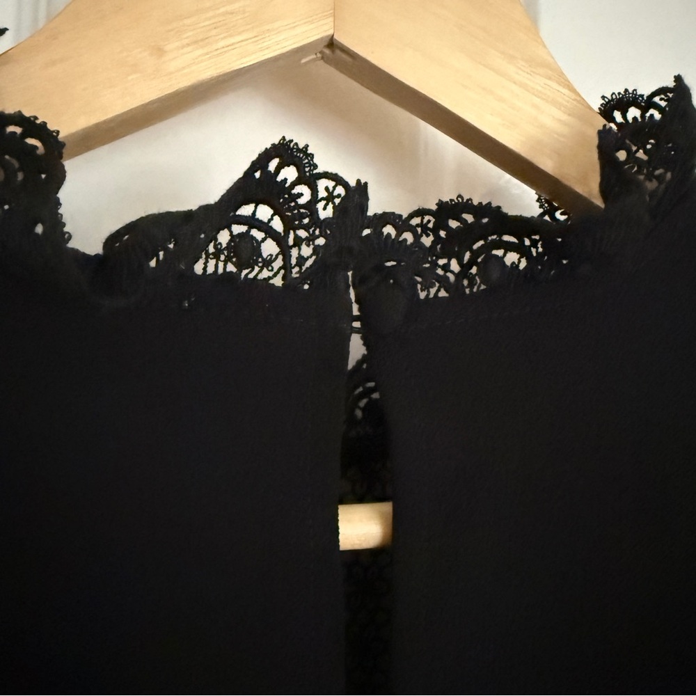 Sezane Black Lace Blouse - Picture 5 of 12